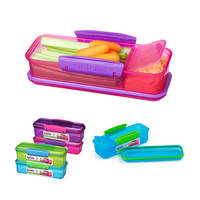 New Zealand imported simple meal bento, fruit box, fresh-keeping box, colorful square snack box, meal box and snack box thumbnail 8