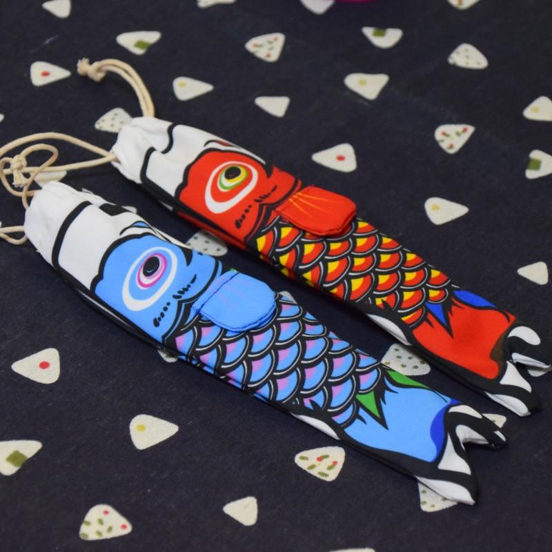 环保便携鱼形日式和风餐具袋