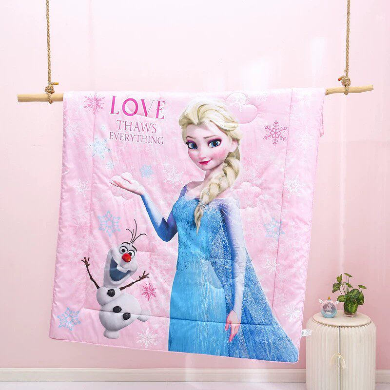 Disney纯棉全棉夏凉被冰雪奇缘学生卡通单双人薄被子儿童空调被芯