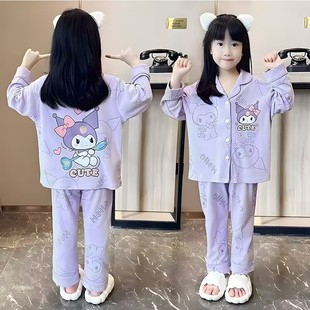 儿童睡衣春秋季女孩男孩纯棉卡通长袖夏薄款中大童女童男童家居服