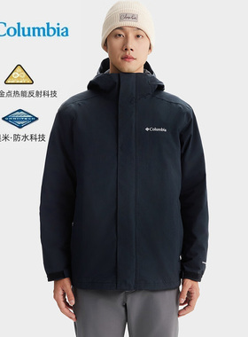 Columbia哥伦比亚冲锋衣男25秋冬金点套羽绒防水三合一外套XE5569