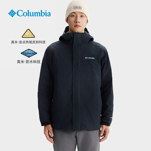 Columbia哥伦比亚冲锋衣男25秋冬金点套羽绒防水三合一外套XE5569