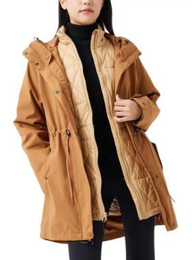 哥伦比亚三合一冲锋衣女24秋冬防水保暖热能夹棉内胆两件套WR9860