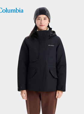 Columbia哥伦比亚冲锋衣女25秋冬金点防水套羽绒三合一外套XR9092