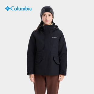Columbia哥伦比亚冲锋衣女25秋冬金点防水套羽绒三合一外套XR9092