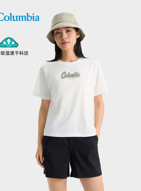 25年春夏新款哥伦比亚T恤女户外透气舒适休闲圆领短袖AP3242