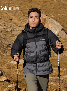Columbia哥伦比亚羽绒服25秋冬户外男防水热能650蓬羽绒服XE4190