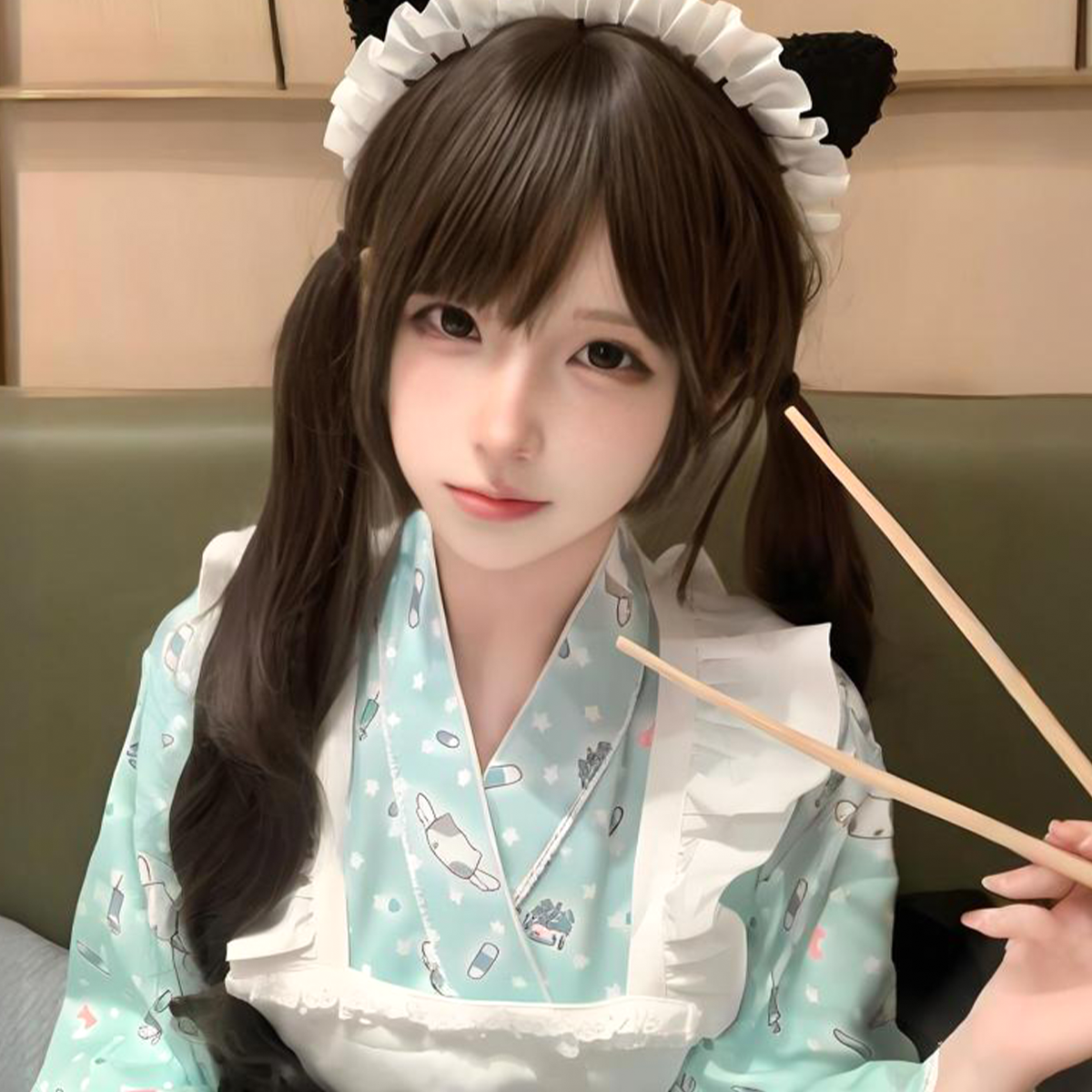 假发女双马尾卷发lolita萌妹头套