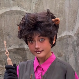 狸宝拟人cos假发短直发疯狂动物城2毛胚万用日系动漫二次元全头套