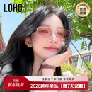 LOHO2025复古墨镜新款 防晒紫外线偏光镜金属猫眼老钱风 太阳镜女款