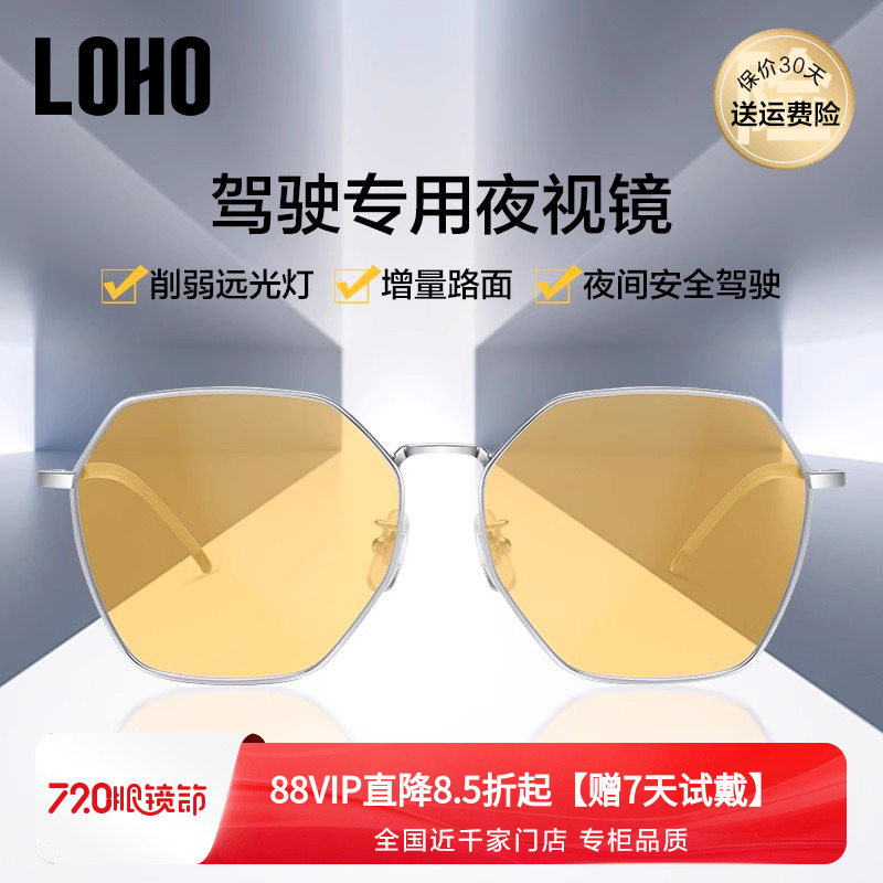 LOHO夜视眼镜偏光男士开车专用防远光灯防眩光防强光款驾驶墨镜女