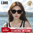 LOHO猫眼墨镜可套近视镜女款 适合方圆脸偏光太阳眼镜开车近视套镜