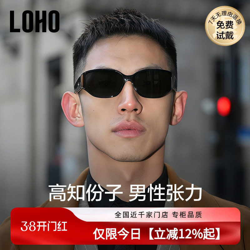 【情侣同款】LOHO痞帅墨镜男款26新度假防紫外线黑开车专用太阳镜