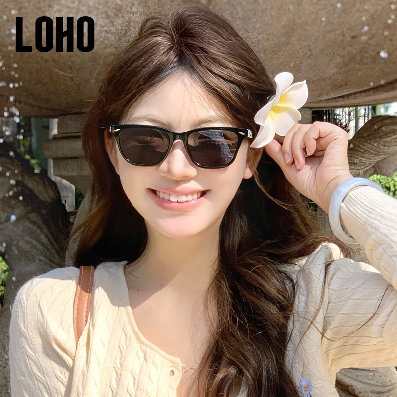 LOHO太阳镜方框潮搭窄框墨镜防紫外线防晒