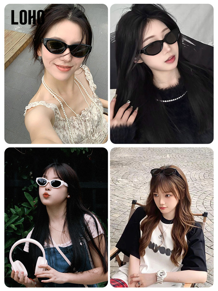 Foldable cat eye sunglasses: 2026 narrow frame polarized UV400 - Product image 3