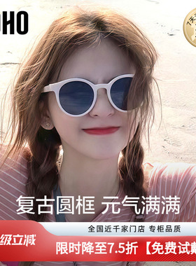 LOHO偏光太阳镜2026女款墨镜新款复古小圆框防晒防紫外线gm墨镜