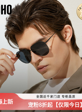 LOHO偏光墨镜男款司机开车驾驶钓鱼专用飞行员框太阳眼镜防晒眩光