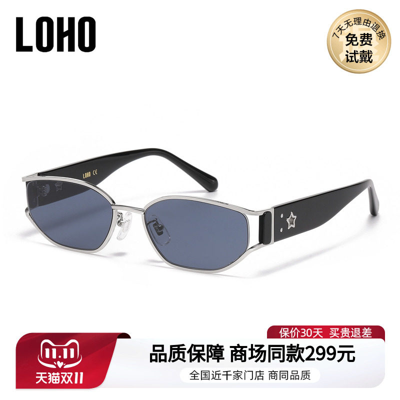 LOHO商场同款太阳眼镜猫眼框女时尚潮搭偏光墨镜男LH13629