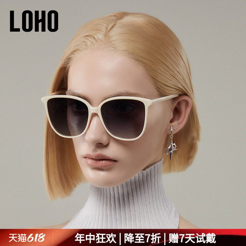 LOHO大框墨镜女款新款防晒偏光太阳眼镜女款防紫外线gm款显脸小男