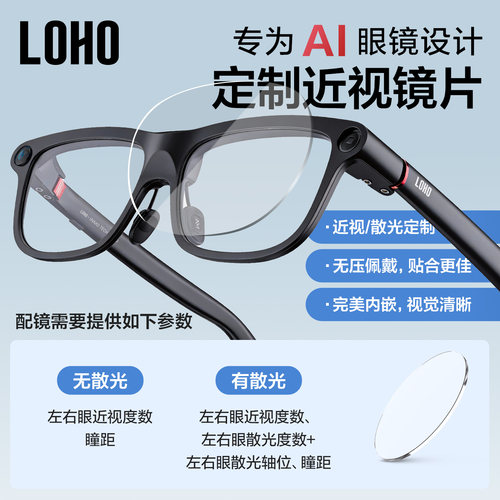 【适配INMO GO3】AI眼镜近视配镜服务镜片定制
