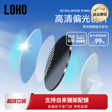 LOHO可配镜近视墨镜开车专用防晒防眩光强光偏光太阳眼镜定制度数