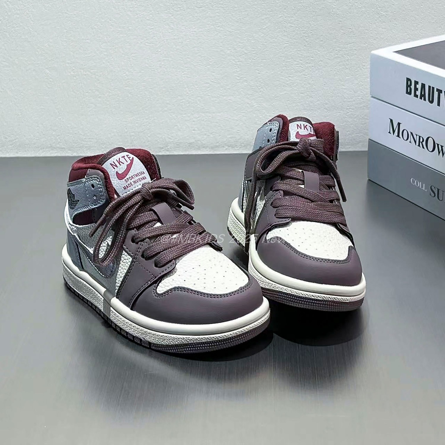 儿童AJ运动鞋25新款秋冬真皮男童板鞋中大童防滑女童二棉鞋休闲鞋