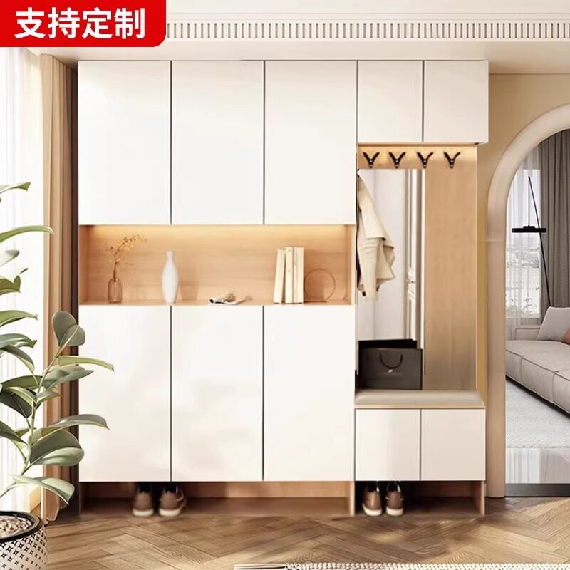 新款鞋柜家用门口入户玄关柜一体靠墙大容量储物柜收纳柜屏风隔断