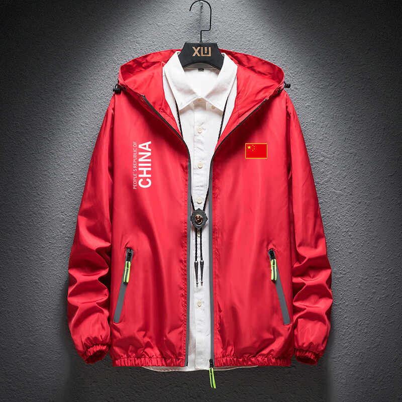 中国国家队服开衫夹克反光外套连帽男女春秋运动员国旗出场服棉衣