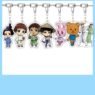 搞笑漫画日和go亚克力钥匙扣挂件小野妹子松尾芭蕉河合曾良兔美