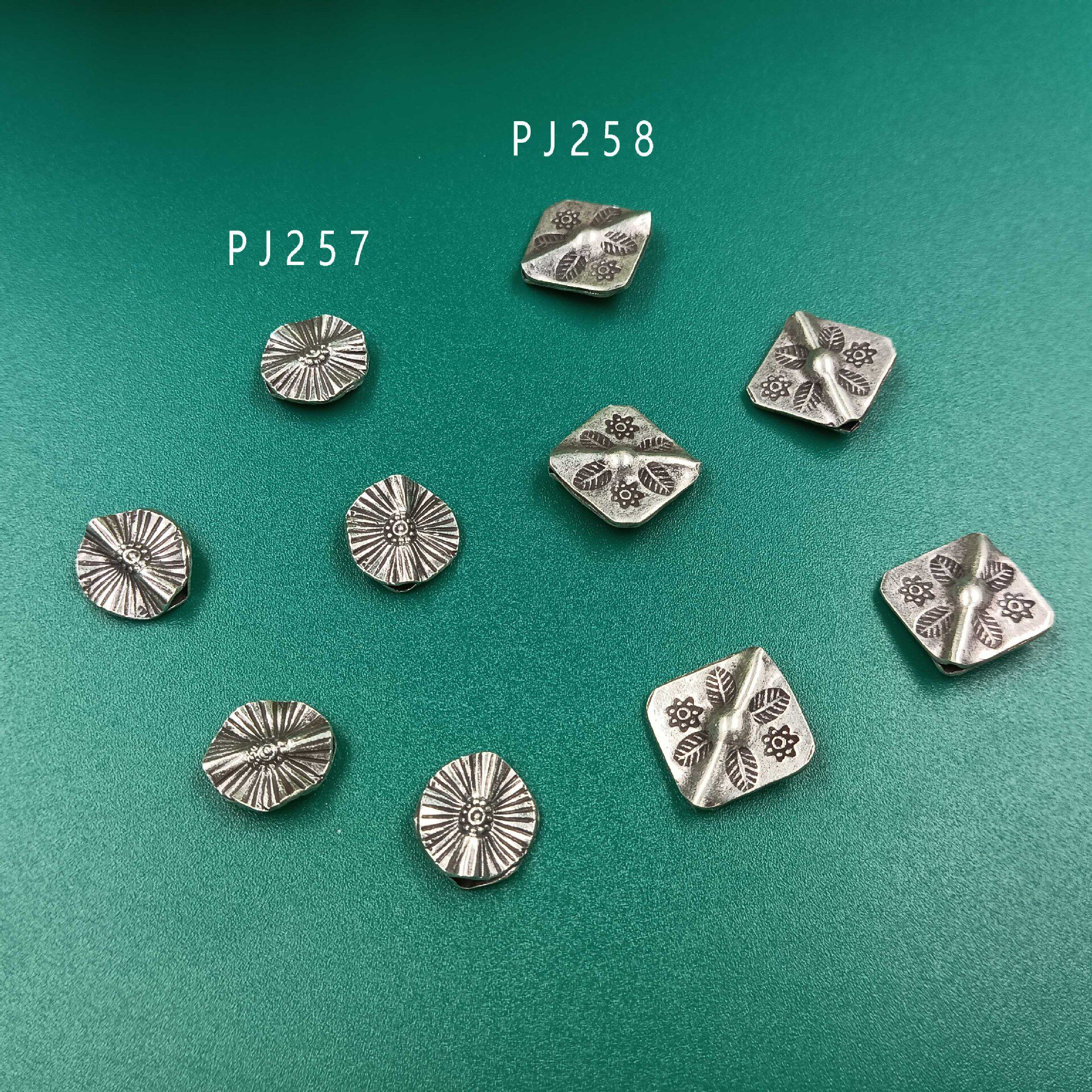 치앙마이 태국 수제 실버 부채 모양의 태국 실버 DIY 액세서리 복고풍 펜던트 민족 스타일 팔찌 귀걸이 액세서리