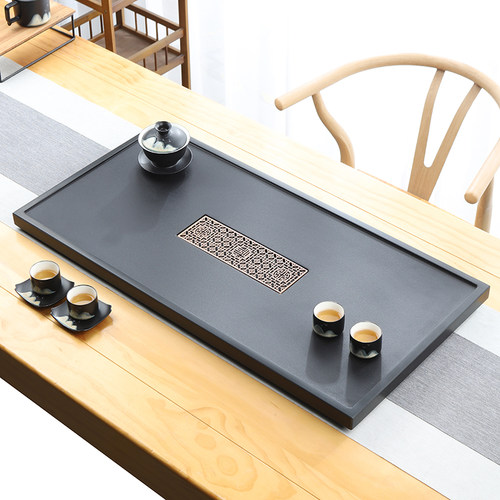 乌金石茶盘家用排水客厅茶具