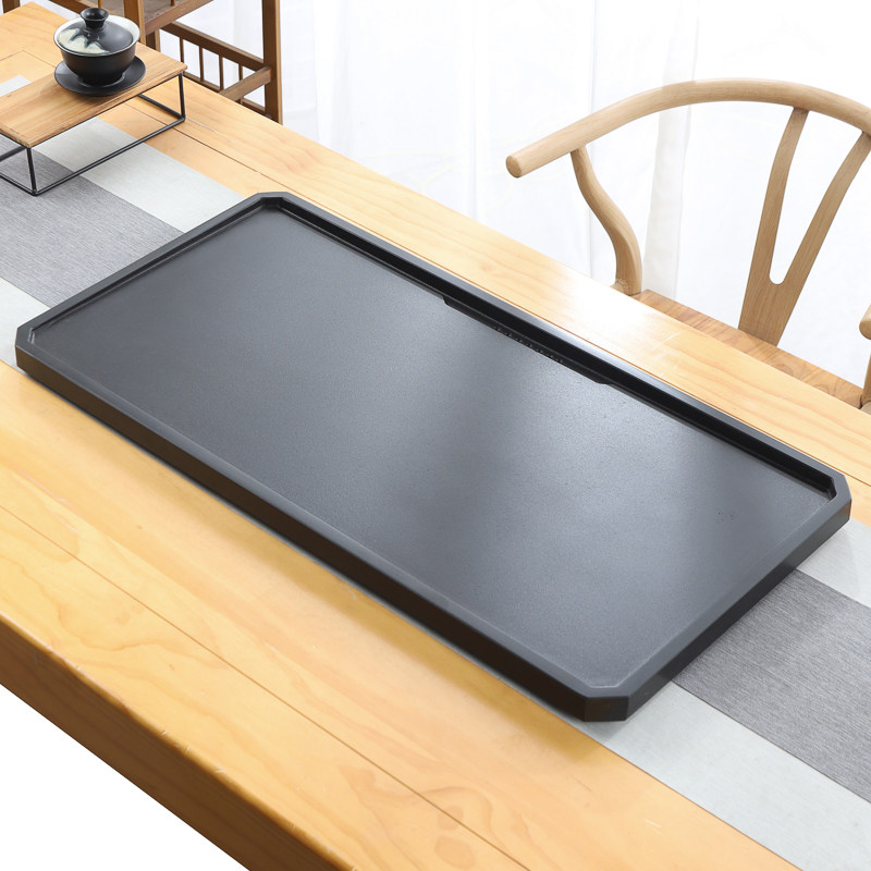 天然乌金石茶盘单盘家用简约现代客厅轻奢石盘石头茶海石茶台盘