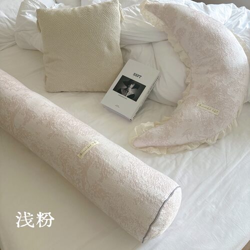 ins风莫兰迪薰衣草圆柱长条抱枕