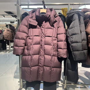 新款 042R537商场同款 90白鸭绒保暖羽绒服2025冬季 长款 女外套 时尚