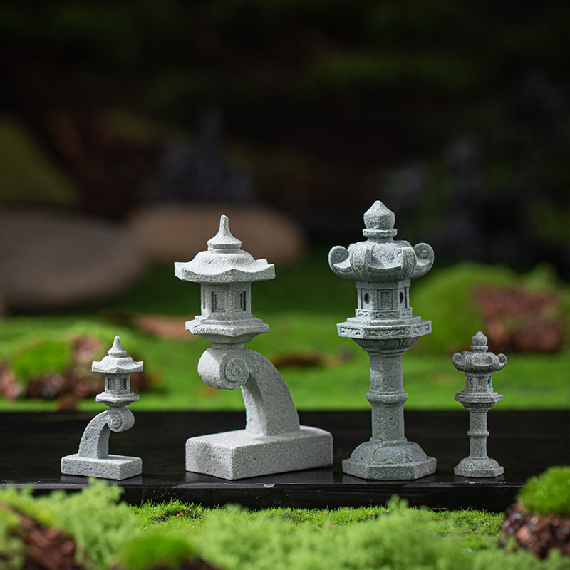 中式仿真石灯笼小摆件小石亭园艺盆栽鱼缸造景假山微景观桌面装饰,家居饰品,装饰摆件,淘宝优惠券,粉丝福利购,淘宝优惠卷