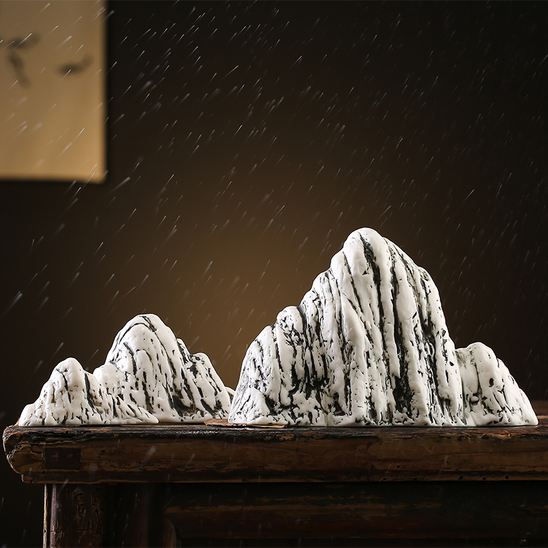 小山陶瓷造景禅意风客厅玄关摆件