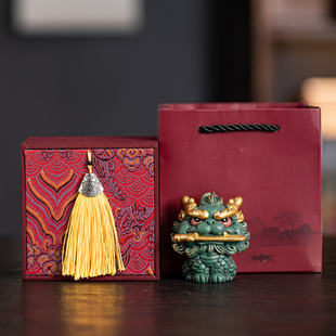 创意礼品萌龙九子睚眦狴犴摆件彩金工艺品可爱祥龙高级感生日礼物