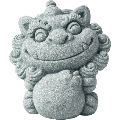 青砂石祝福可爱桌面小狮子装饰品