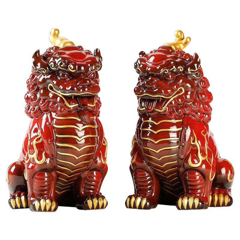 新中式招财镇宅貔貅一对摆件聚财皮丘家用客厅酒柜电视柜开业礼品