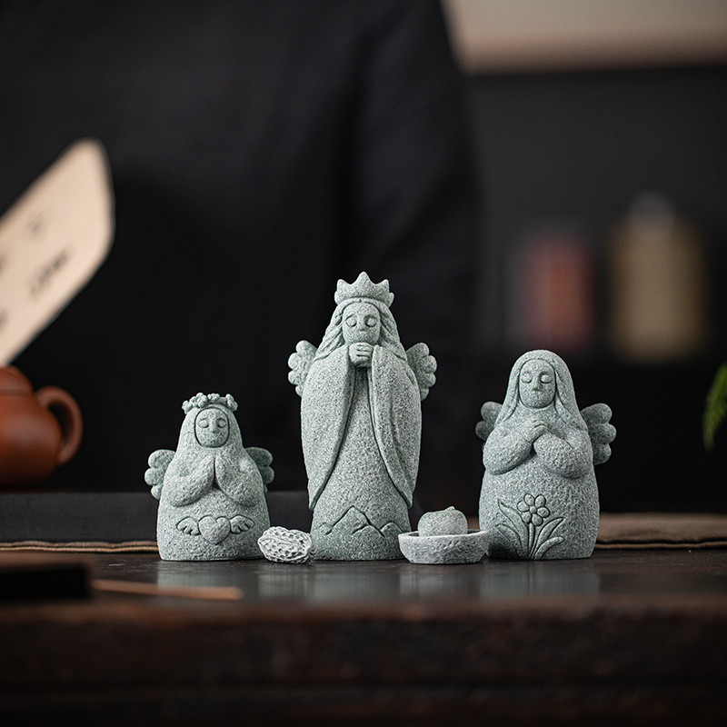 青砂石造景创意桌面海利亚女神