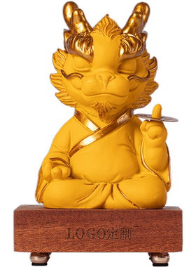 青砂石定制logo国潮桌面龙大师