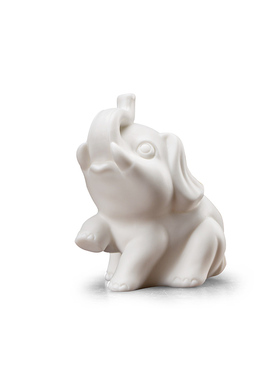 中式陶瓷大象小茶宠动物摆件精品可养家居客厅酒柜茶桌茶盘装饰品