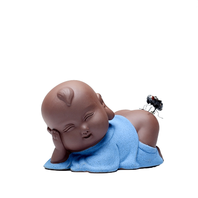 新中式风小和尚沙弥一定茶宠摆件