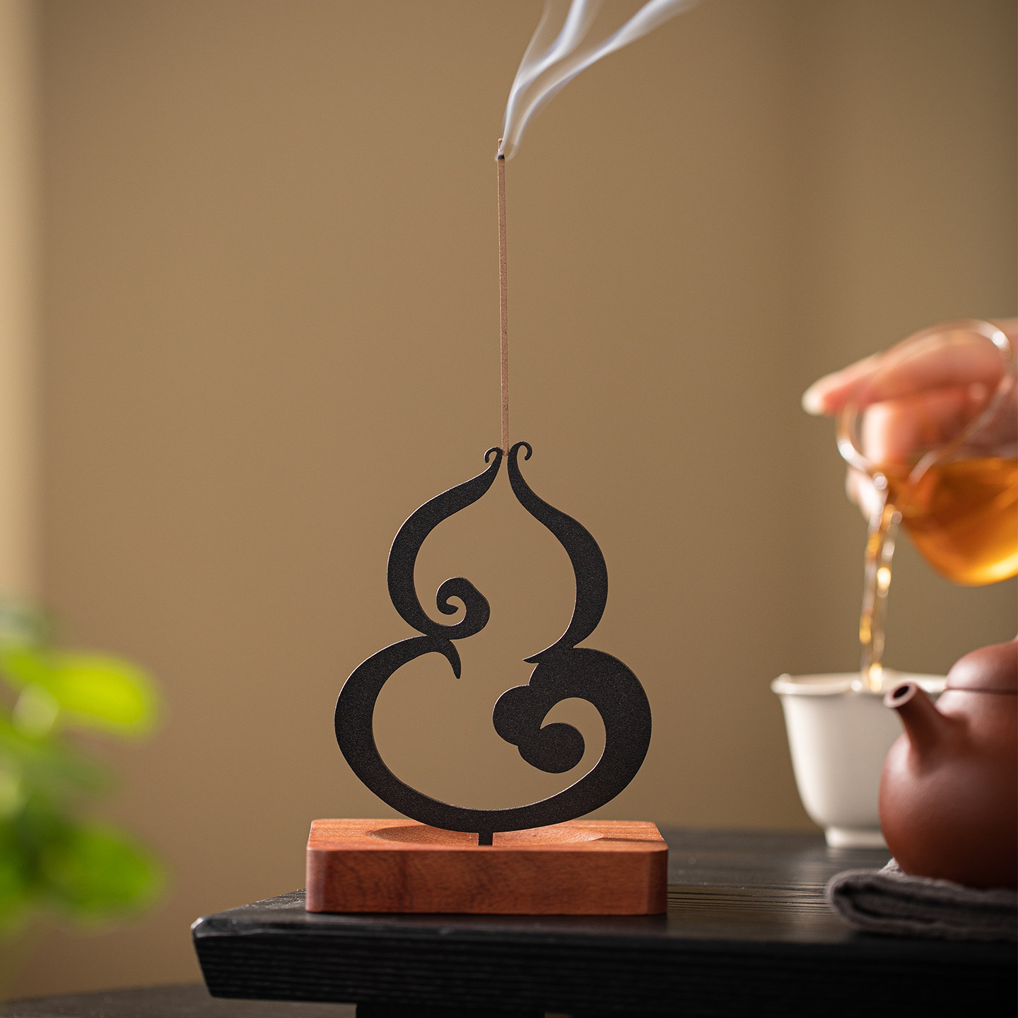 中式葫芦线香炉底座摆件创意福禄香插香托香盘香座立式点香器家居,家居饰品,香托/香盘/香座/香插,淘宝优惠券,粉丝福利购,淘宝优惠卷