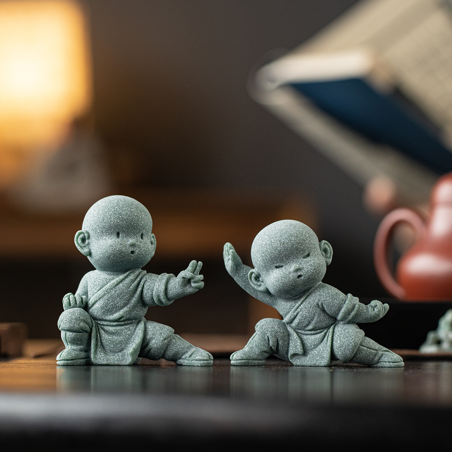 创意功夫小和尚沙弥桌面摆件装饰