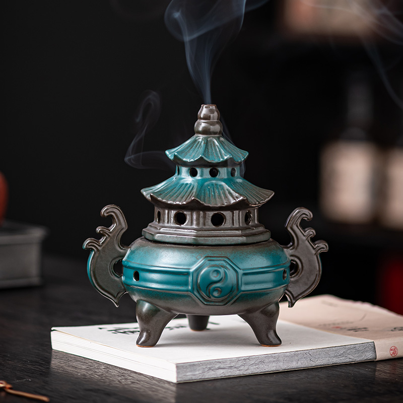 銅器 太上老君錬丹炉 三足鼎 供養塔薫炉 銅器 太上老君錬丹炉 三足鼎 供養塔薫炉