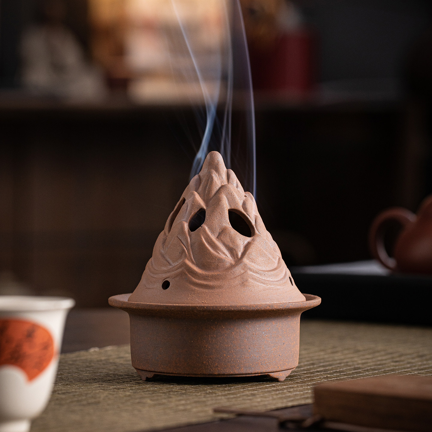 中式复古群山盘香炉粗陶摆件创意假山卧香炉葫芦线香插桌面装饰品,家居饰品,装饰摆件,淘宝优惠券,粉丝福利购,淘宝优惠卷