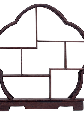 鸡翅木中式博古架子茶宠展示架