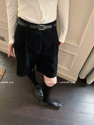 直筒中裤复古灯芯绒休闲裤