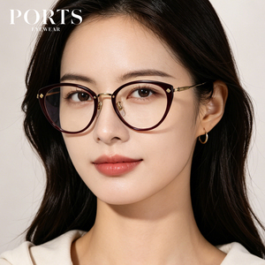 PORTS猫眼时尚简约超轻镜框598元